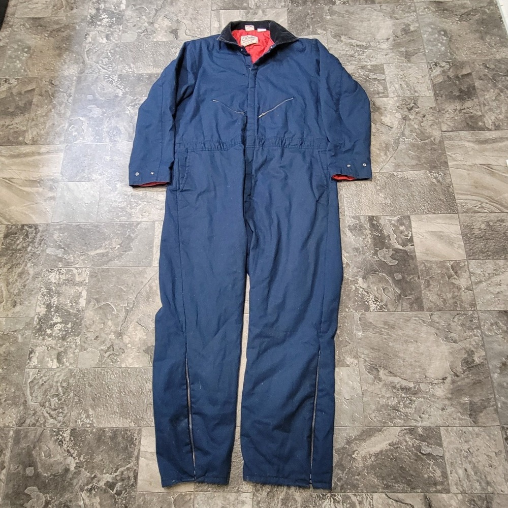 Vintage Walls Blizzard-Pruf Coveralls Blue Insulated Workwear 3XL Tall 54-56 USA